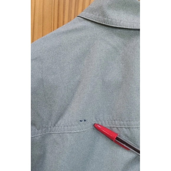 L L Bean Mens Shirt Olive Green Long Sleeve Sz M No Fly Zone Fishing Hiking $99 - Picture 8 of 16